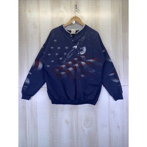 Vintage 1980-90s We The People America Bald Eagle Wrap AroundGraphic Sweatshirt